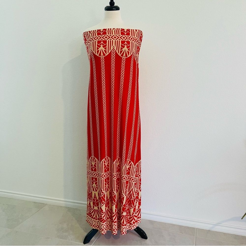 Fantastic Fawn Women's Strapless Maxi Dress in Size Large Boho Made in USA